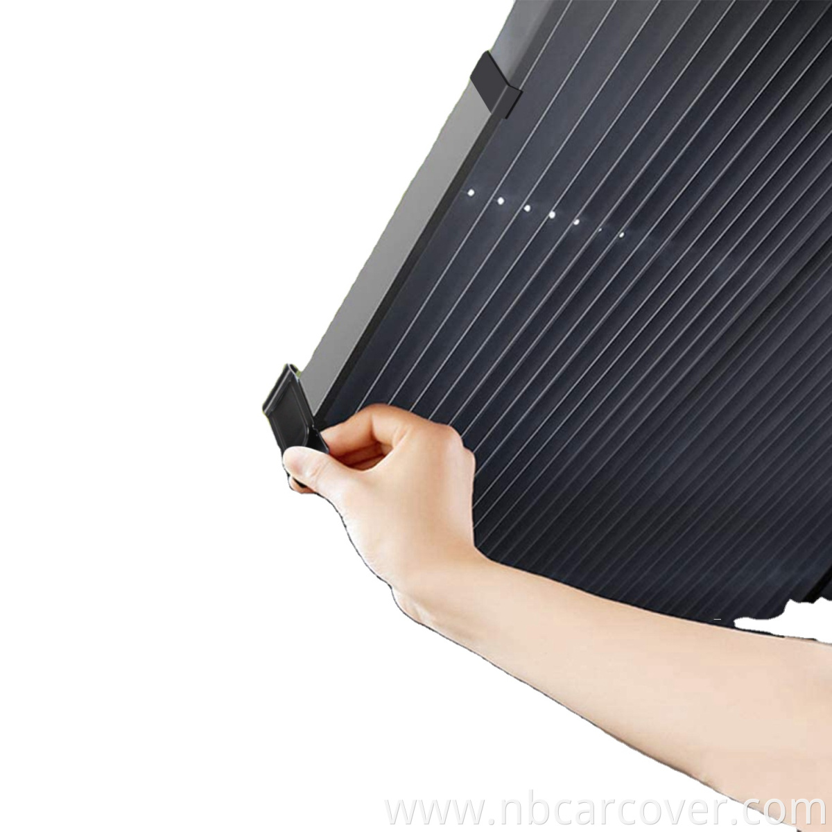 Encrypted polyester fabric sun protection aluminum film front window shield car sunshade silver